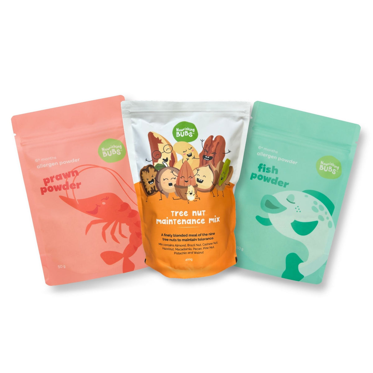 Nourishing Nippers - Prawn, Fish Powder & Tree Nut Maintenance Mix Bundle